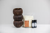 Candle Making Kit –  6 Mini Smooth Coconut Cups