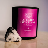 Attract Twin Flame Candle + Moonstone Crystal