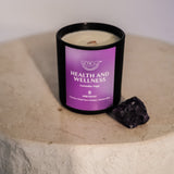 Health & Wellness Candle + Amethyst Crystal