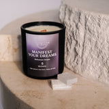 Mainifest Your Dreams Candle + Selenite Crystal