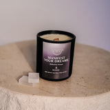 Mainifest Your Dreams Candle + Selenite Crystal