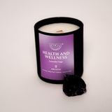 Health & Wellness Candle + Amethyst Crystal