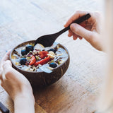 Coconut Shell Bowl + Spoon Combo