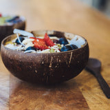 Coconut Shell Bowl + Spoon Combo