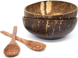 Coconut Shell Bowl + Spoon Combo