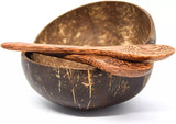 Coconut Shell Bowl + Spoon Combo