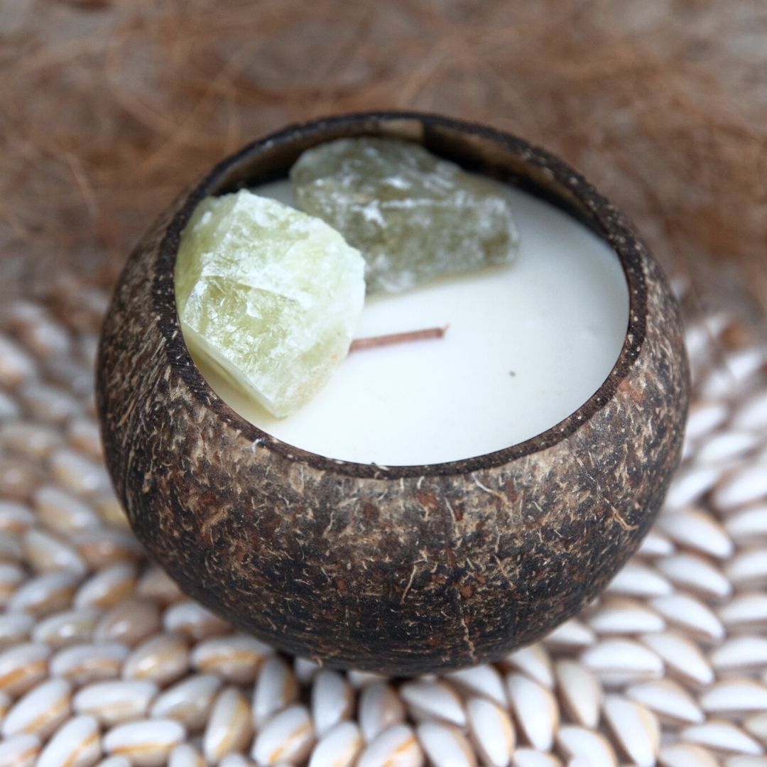 Citrine Crystal Candle